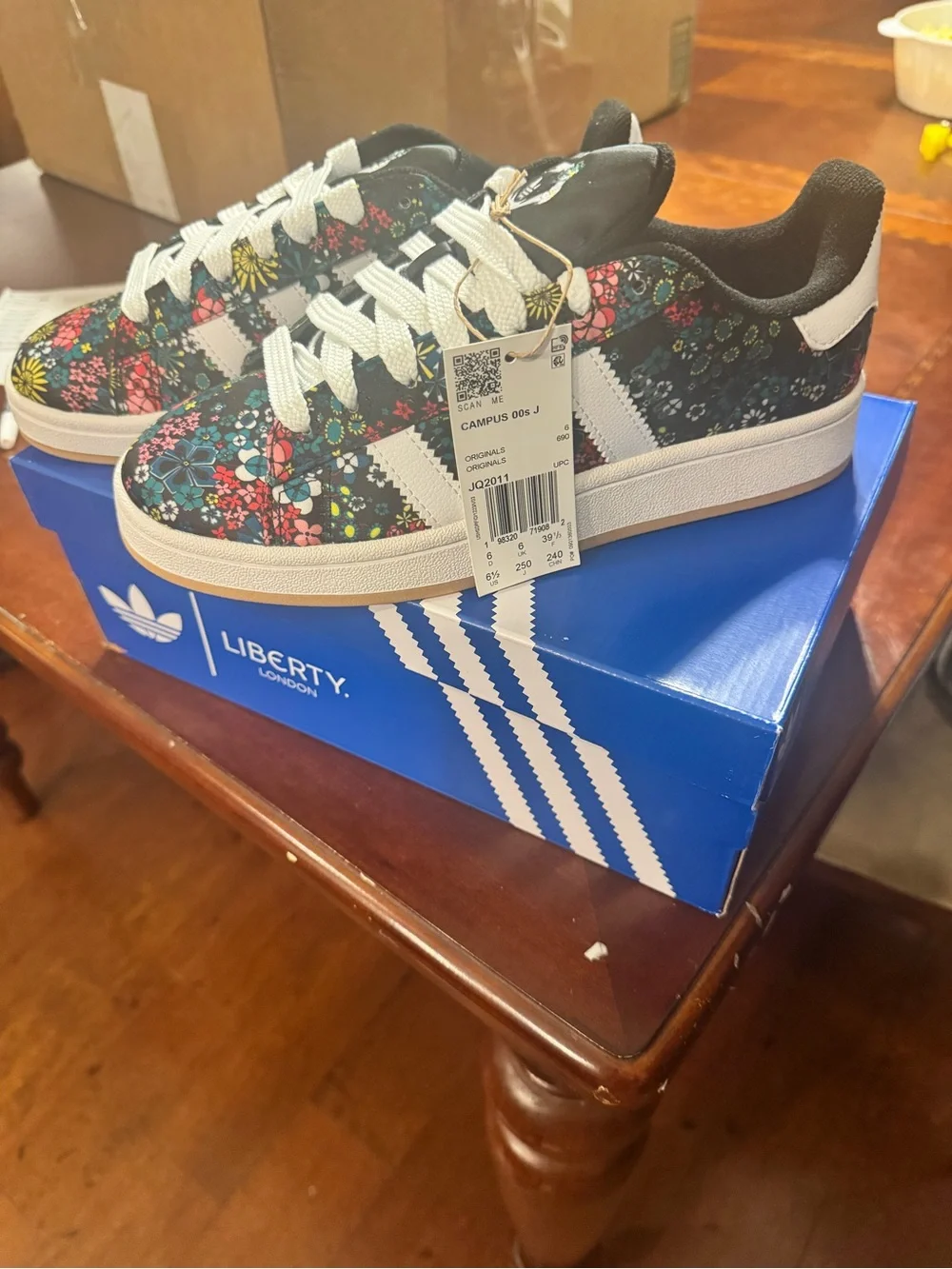 Adidas x Liberty London Campus 00s Floral Sneakers 6.5Y Women’s 8 NWT Box